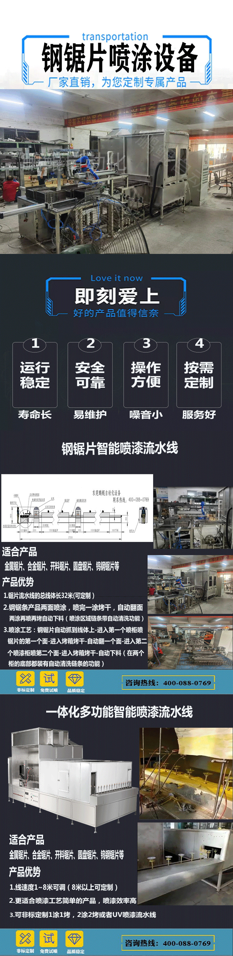 鋼鋸片噴漆設備