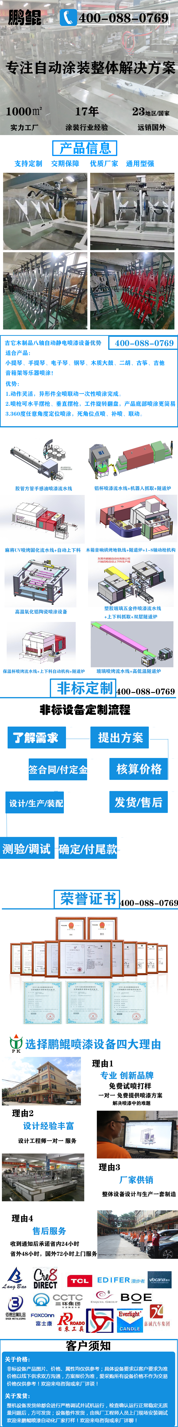 吉它木制品八軸自動(dòng)靜電噴漆設(shè)備